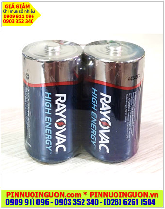 Pin Rayovac LR20, Pin đại D 1.5v Alkaline Rayovac LR20 HighPower chính hãng (Loại 02viên)